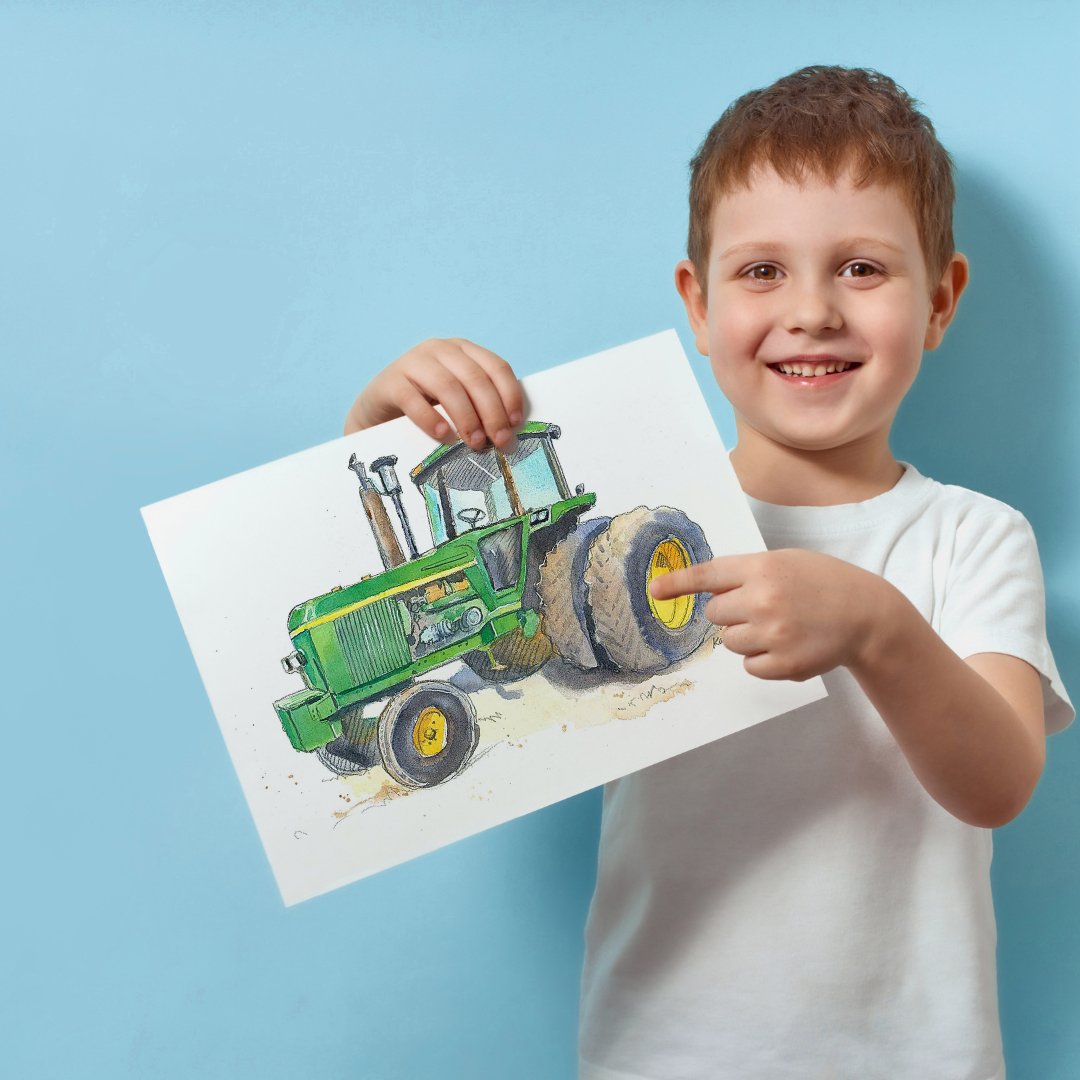 Green Tractor Print #6 (download)