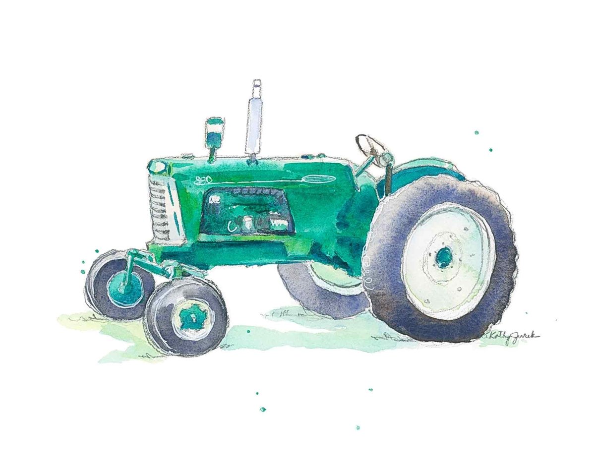 Green Tractor Print #8 (download)