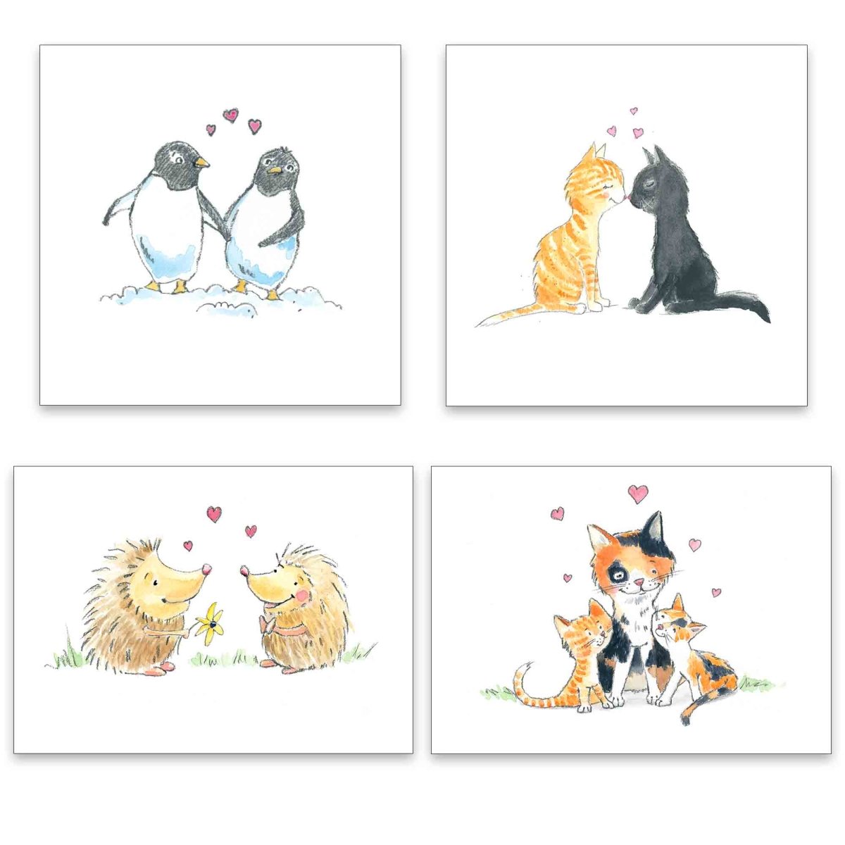 animal love cards for birthday or anniversary
