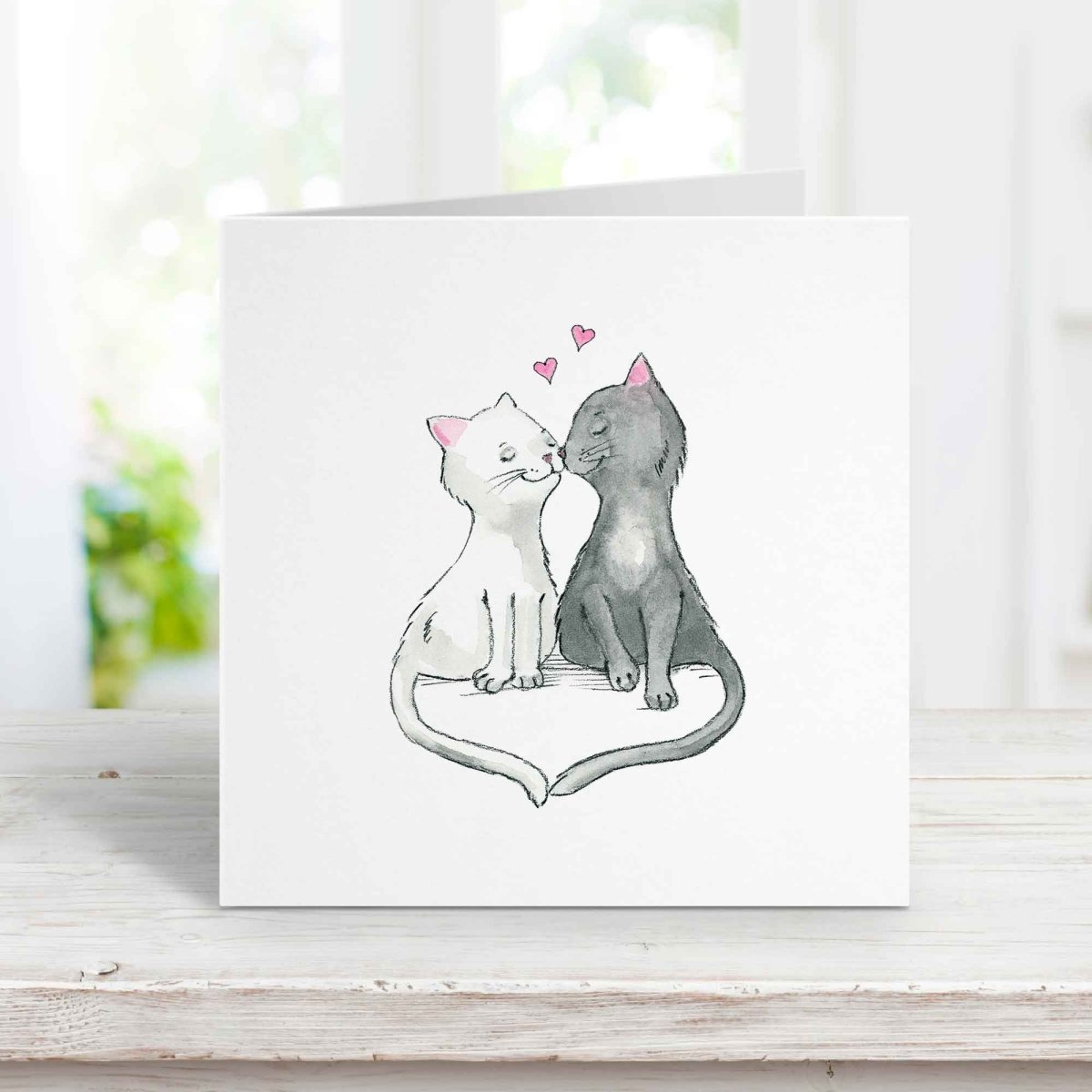 Kissing Cats Love Card #1