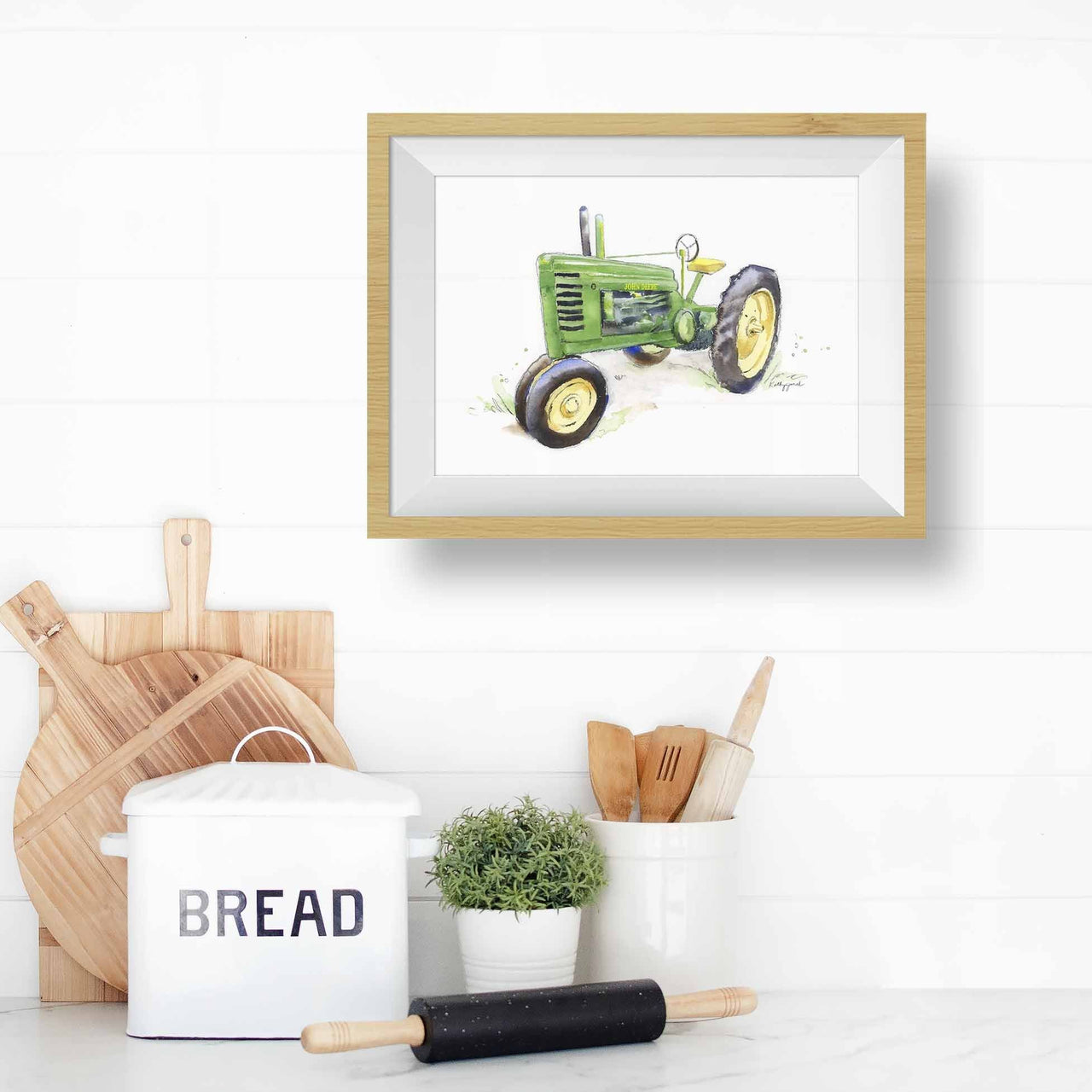 Green Tractor Print #4