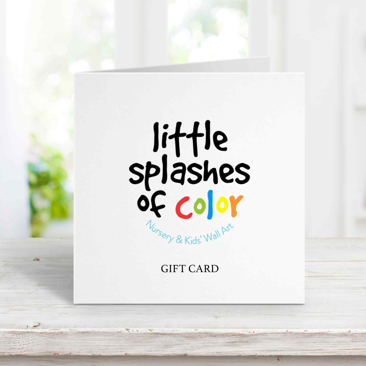 little splashes of color gift card