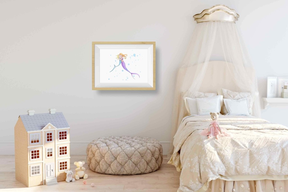 mermaid art for child's room