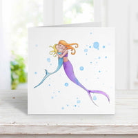 Thumbnail for mermaid card for mom or daughter birthday