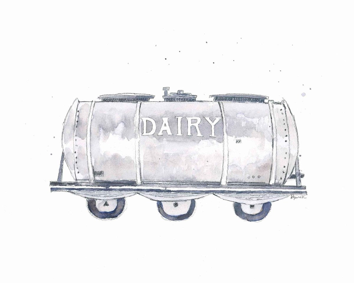 Milk Car Train Print