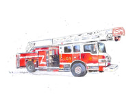 Thumbnail for Modern Fire Truck Print
