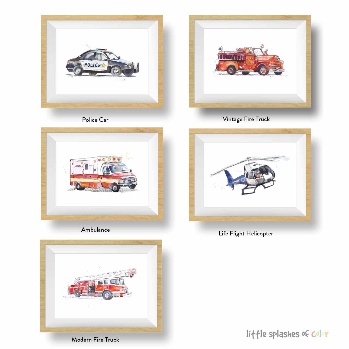Modern Fire Truck Print