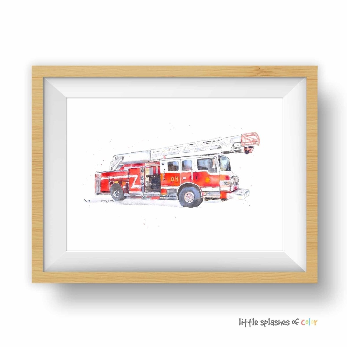 Modern Fire Truck Print