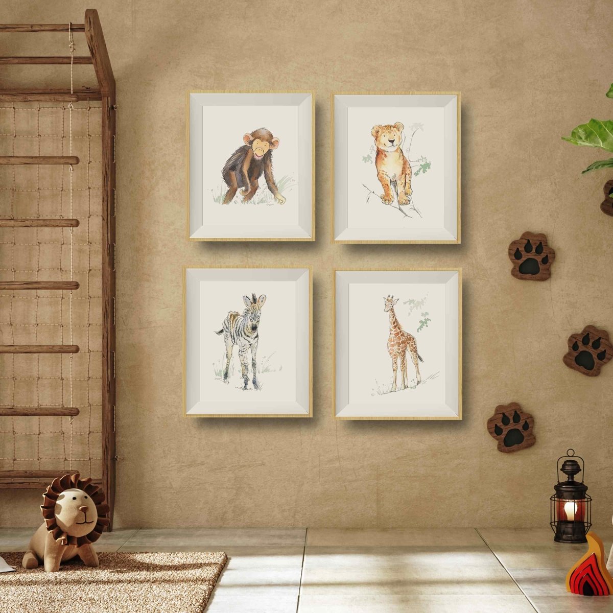 safari animals prints nursery