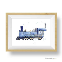 Thumbnail for Navy Blue Train Print 5x7 in.