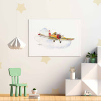 Thumbnail for Yellow Crop Duster Airplane Print (download)