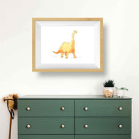 Thumbnail for Orange Brachiosaurus Print