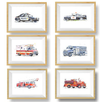 Thumbnail for emergency rescue vehicles wall art