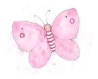 Thumbnail for pink butterfly wall art for girls room