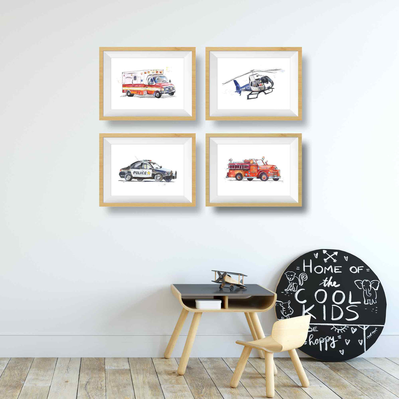 Vintage Fire Truck Print (download)