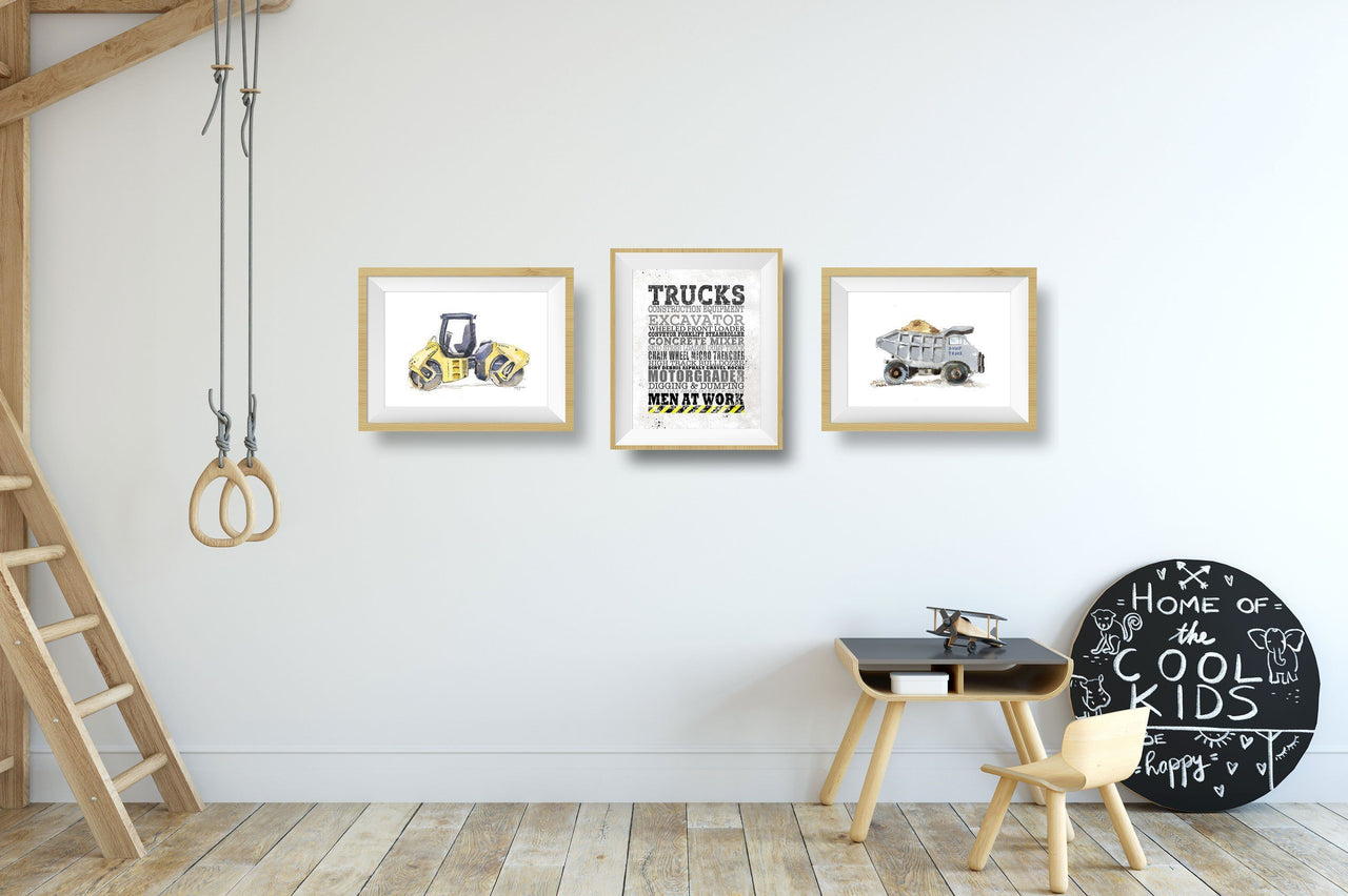 Construction Words Typography Print