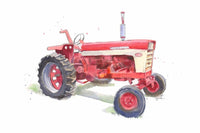 Thumbnail for red tractor print for toddlers bedroom