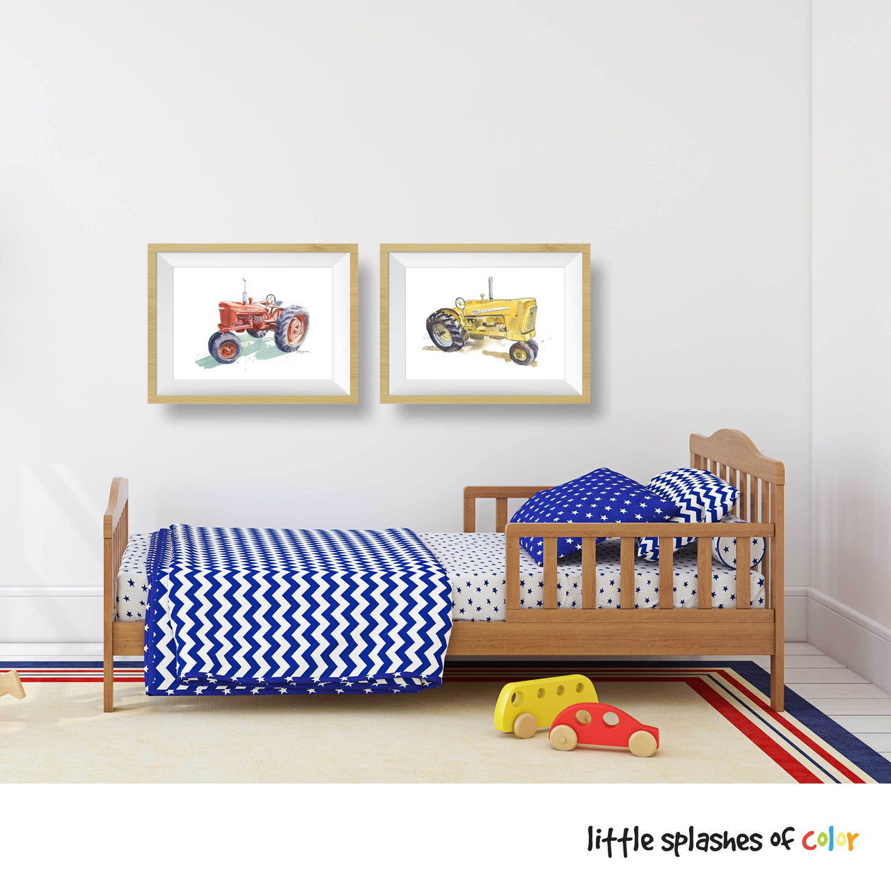 tractor wall art for kids