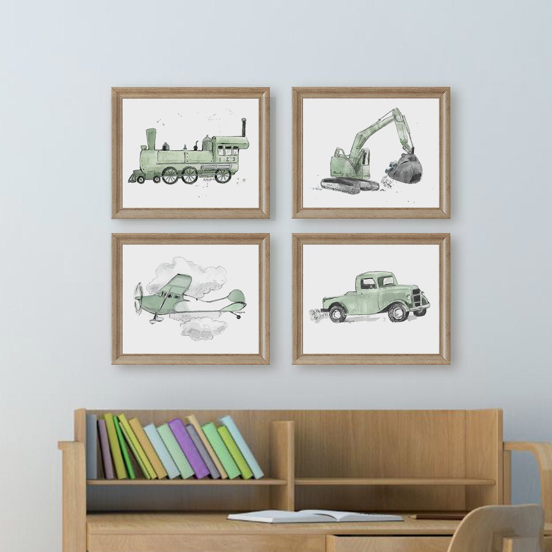 vehicle prints for boys rooms