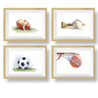 Thumbnail for Set of 4 Sports Prints - 5x7 with mats