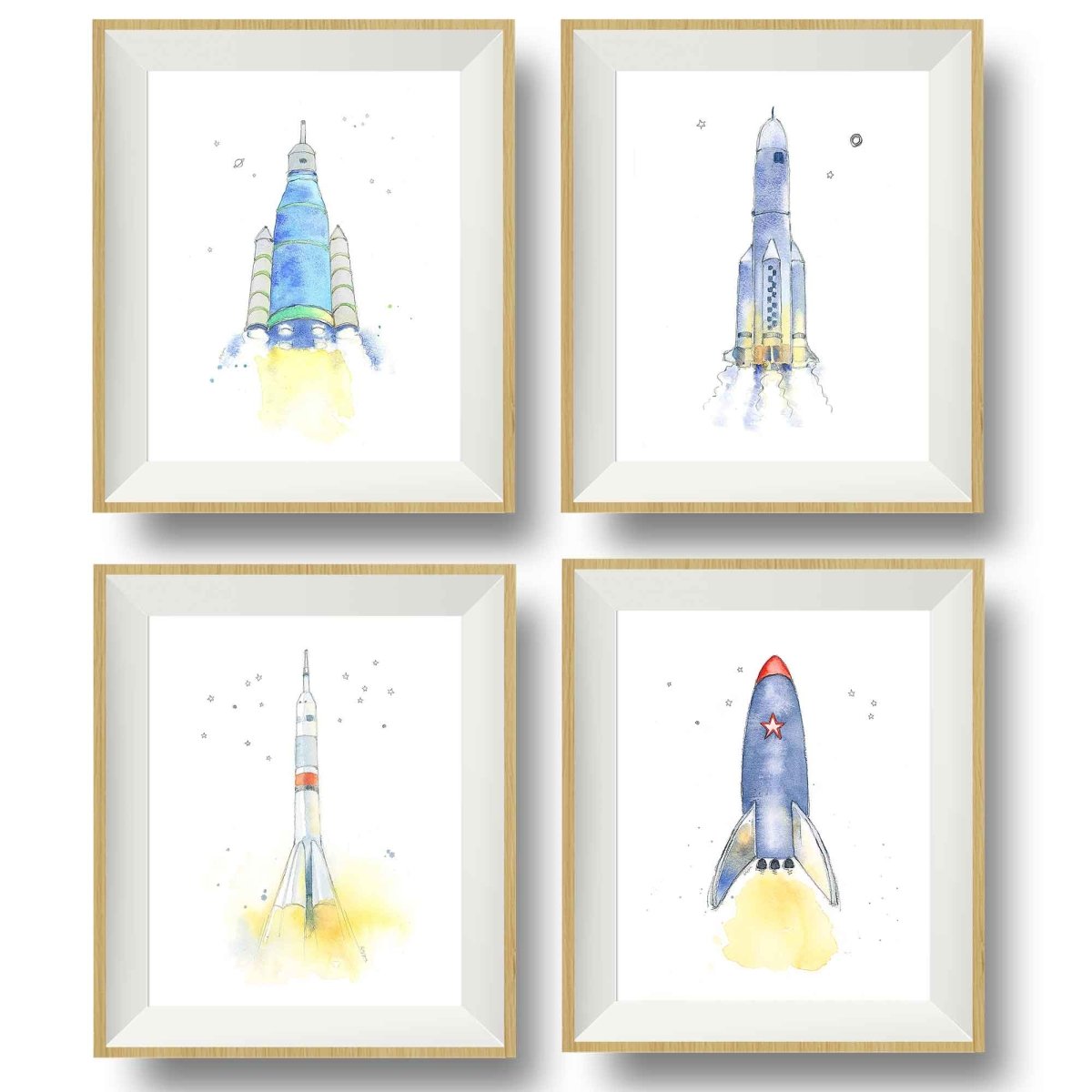 Set of Space Ship Prints
