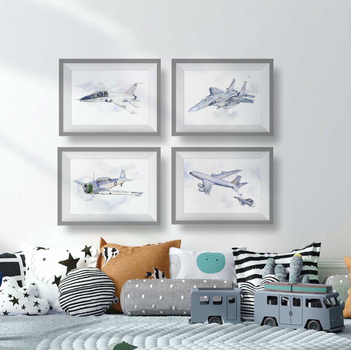 airplane wall art for kids rooms