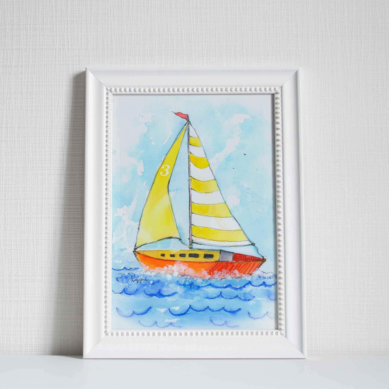 Yellow Sailboat Print (download)