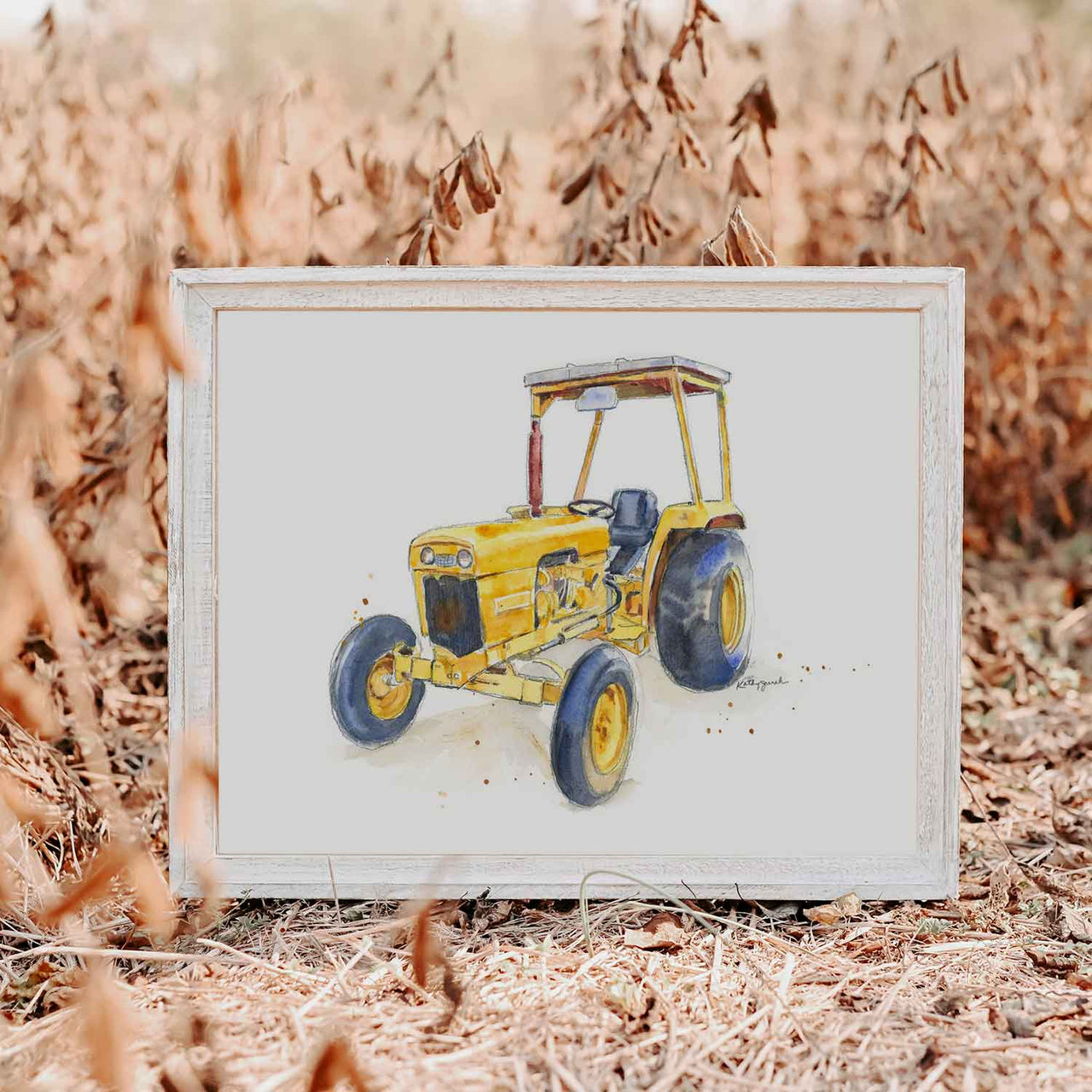 Yellow Tractor Print #4